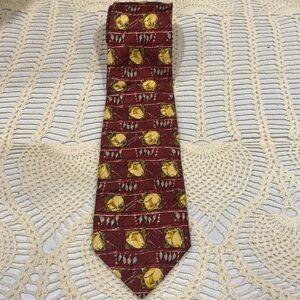 Robert Talbott Best of Class Nordstrom Tie, Bergundy & Yellow Roses, Silk, EUC